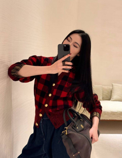 Louis Vuitton кардиган красная крупная клетка